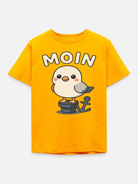 Moin - Möwedesign - Kinder T-Shirt - Gold