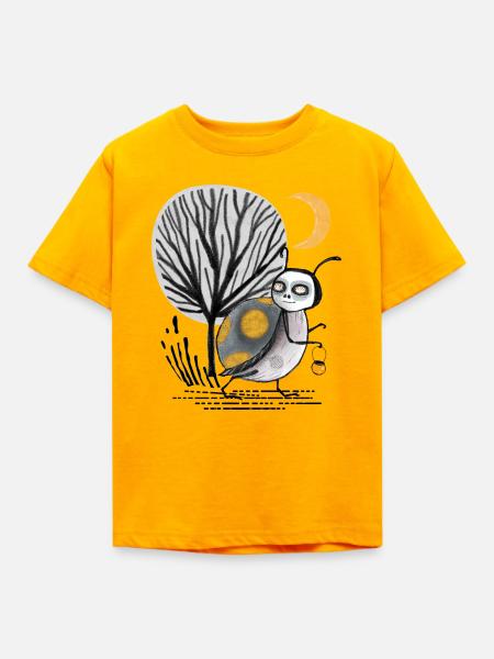 Mondnacht Waldkäfer-Tierchen - Kinder T-Shirt - Gold