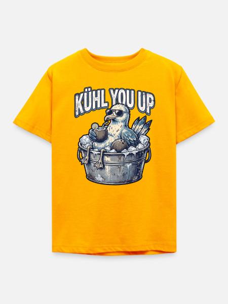 Möwe Bleibt Cool - Kinder T-Shirt - Gold