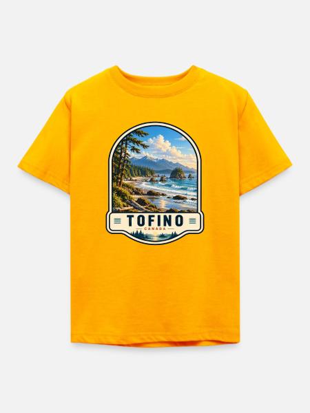 Tofino Kanada Küstenlandschaft Urlaub - Kinder T-Shirt - Gold