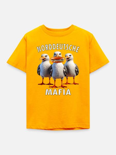 Möven Fischbrötchen Diebe - Kinder T-Shirt - Gold
