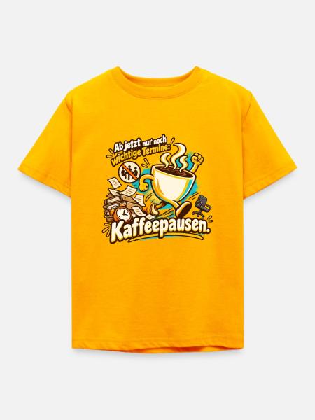 Ruhestand Geschenk Kollege Kaffeepause - Kinder T-Shirt - Gold