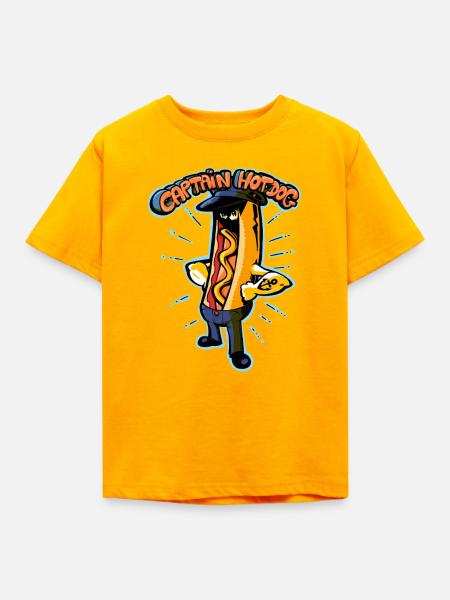 Captain Hotdog - Kinder T-Shirt - Gold