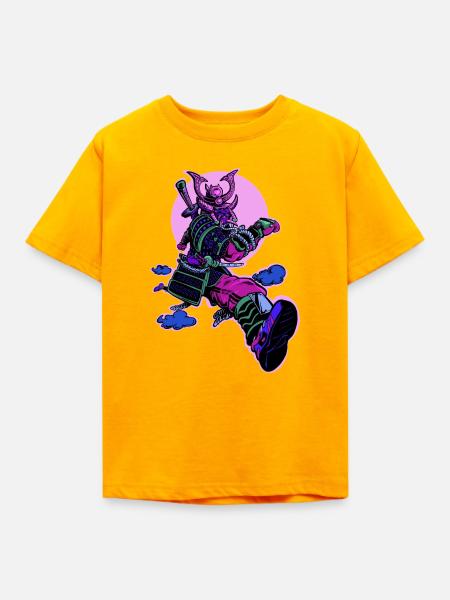 Samurai-Läufer - Kinder T-Shirt - Gold