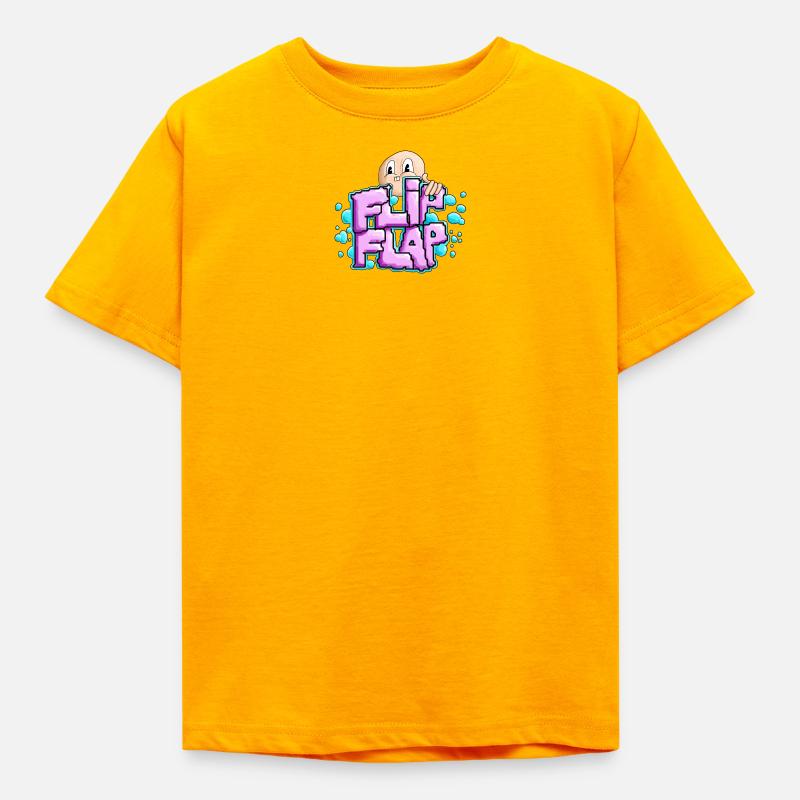 Fun Graffiti Bubble Flip - Kids' T-Shirt - gold