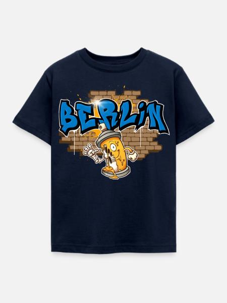 Berlin Graffiti - Kinder T-Shirt - Navy