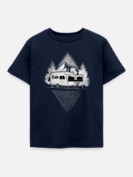 Camping - Kinder T-Shirt - Navy