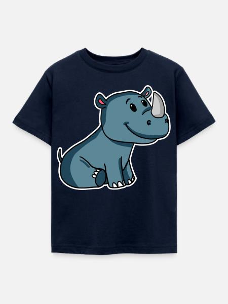 Nashorn - Kinder T-Shirt - Navy