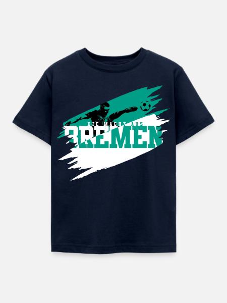 Die Macht aus Bremen Fussball - Kinder T-Shirt - Navy