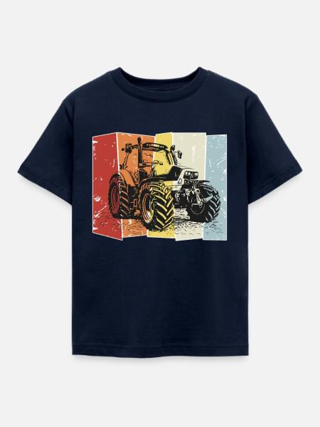 Traktor Deutz retro - Kinder T-Shirt - Navy