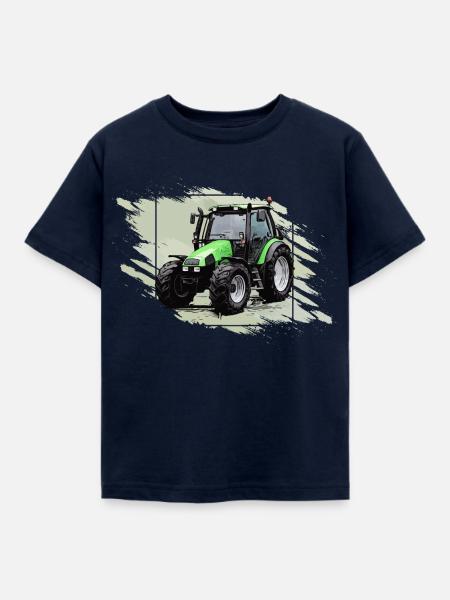 Kleiner grüner Traktor - Kinder T-Shirt - Navy