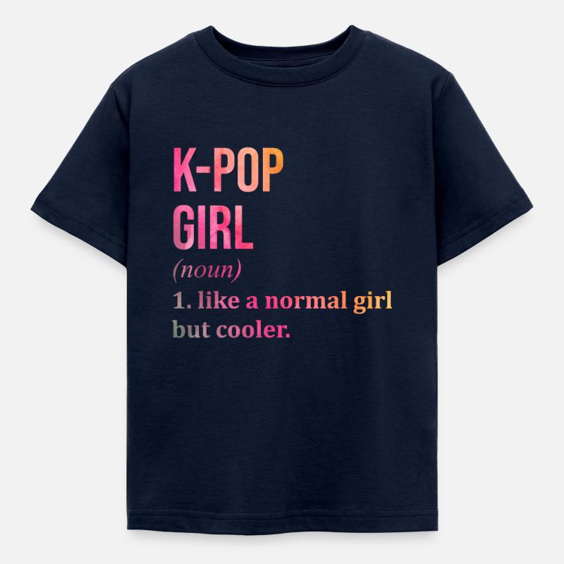 k pop - Børne-T-shirt - marineblå