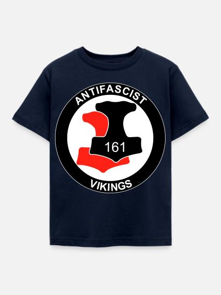 Antifa Vikings - Kinder T-Shirt - Navy