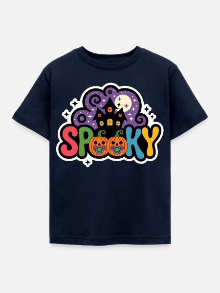 Spukhaus Halloween - Kinder T-Shirt - Navy