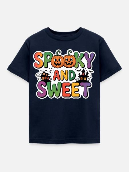 Spooky and Sweet Halloween - Kinder T-Shirt - Navy