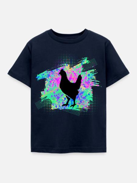 Huhn Hühner - Kinder T-Shirt - Navy