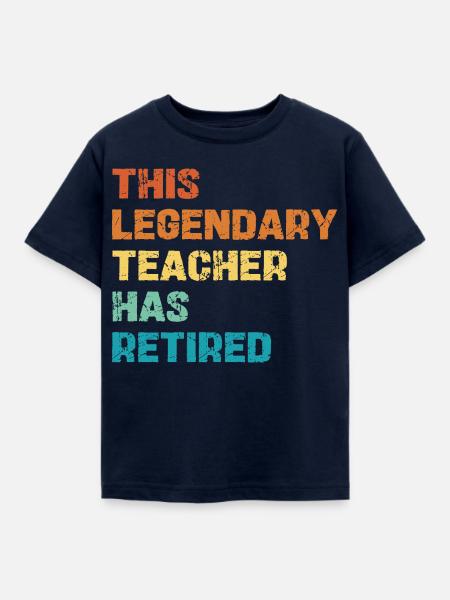 Legendary Lehrer Retirement - Kinder T-Shirt - Navy