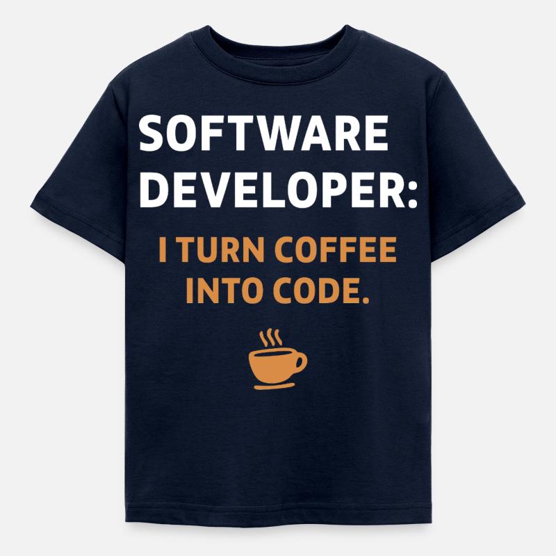 Software Developer - Coffee Edition - Kinder T-Shirt - Navy