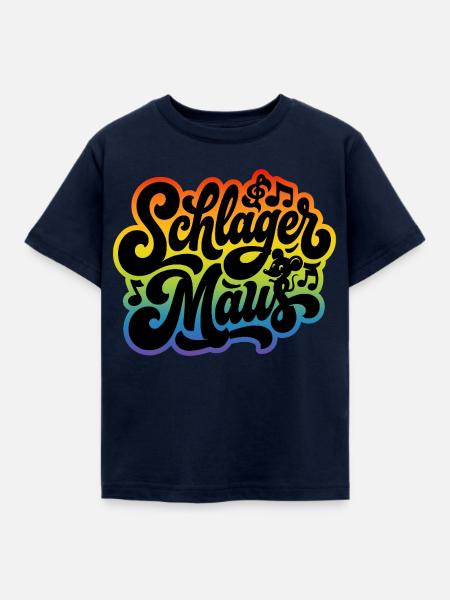 Schlager Maus - Schlagermaus - Schlagermusik - Kinder T-Shirt - Navy