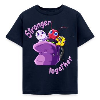 Miraculous Stronger Together - Kinder T-Shirt - Navy - Vorne - AI Model Kid Female (0cm)