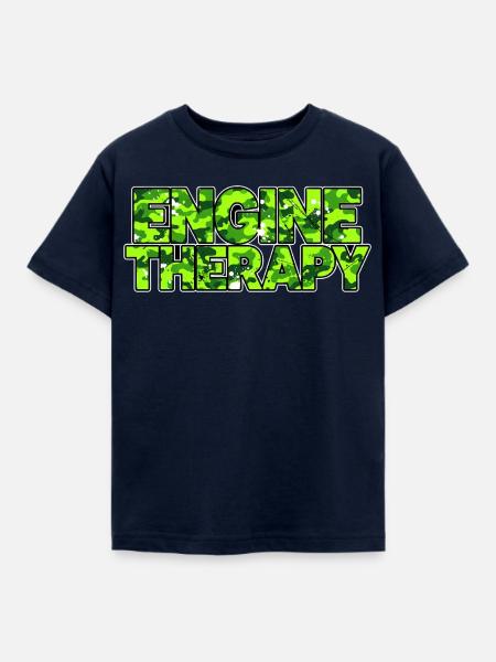 Engine Therapy Camouflage für echte Schrauber - Kinder T-Shirt - Navy