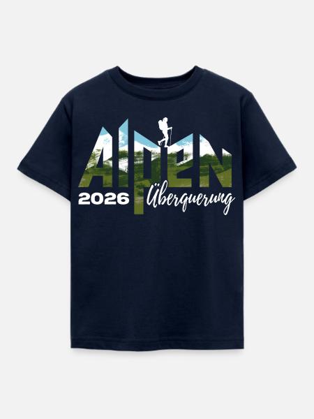 Alpen Überquerung 2026 - Wandern - Kinder T-Shirt - Navy