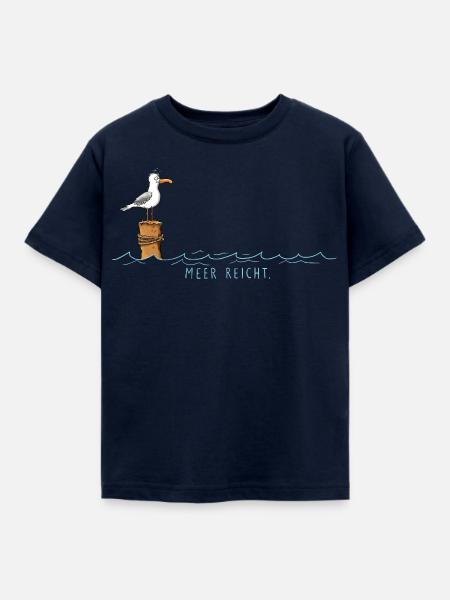 Meer reicht Möwe Wortspiel - Kinder T-Shirt - Navy