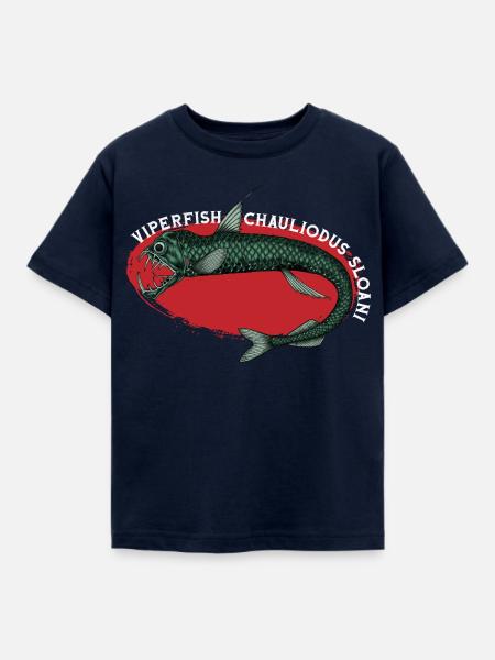 Tiefsee Monster - Viperfisch - Kinder T-Shirt - Navy
