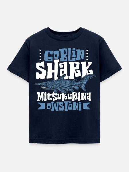 Tiefsee Monster - Koboldhai - Kinder T-Shirt - Navy