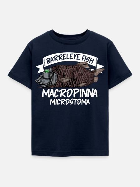 Tiefsee Monster - Barreleye-Fisch - Kinder T-Shirt - Navy