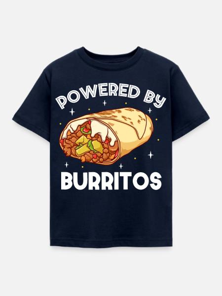 Powered by Burritos - Kinder T-Shirt - Navy