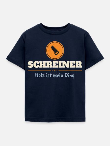 Schreiner – Holz ist mein Ding - Kinder T-Shirt - Navy