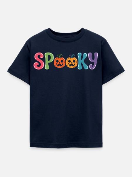 Spooky Pumpkin Parade - Kinder T-Shirt - Navy