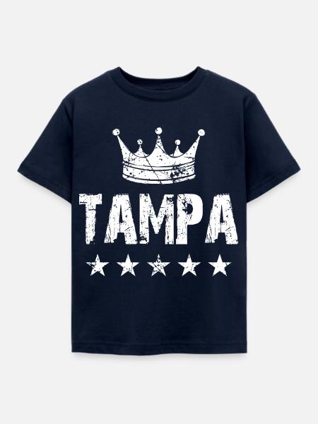 Tampa Krone Sterne - Kinder T-Shirt - Navy