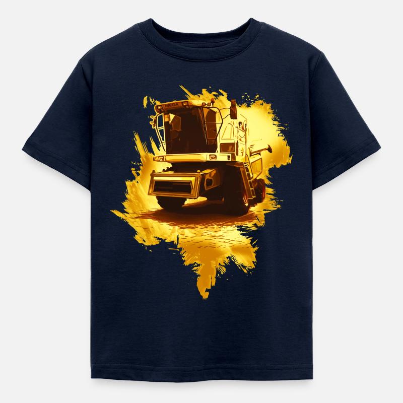 Moissonneuse-batteuse or - T-shirt Enfant - marine