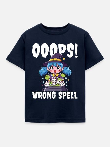 HOPPLA! FALSCHER ZAUBER - HEXE HALLOWEEN - Kinder T-Shirt - Navy