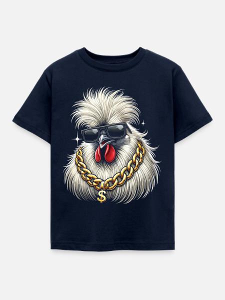 Seidenhuhn - Kinder T-Shirt - Navy