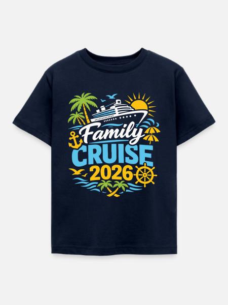 Familien Kreuzfahrt 2026 - Kinder T-Shirt - Navy