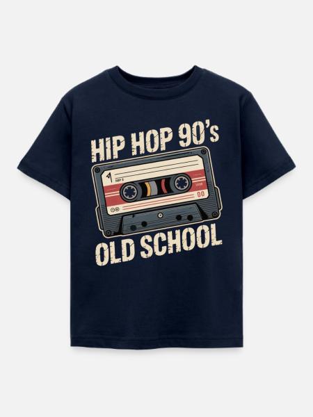 Hip Hop 90s Old School Kassette - Kinder T-Shirt - Navy