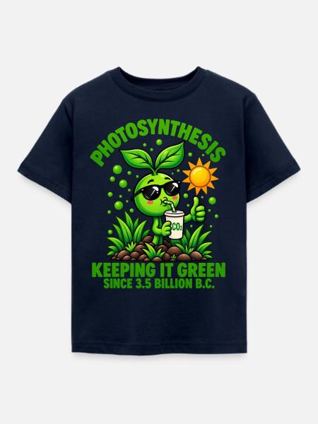 Retro Sprout Photosynthese - Kinder T-Shirt - Navy