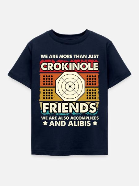 Crokinole Freunde – Komplizen und Alibis - Kinder T-Shirt - Navy