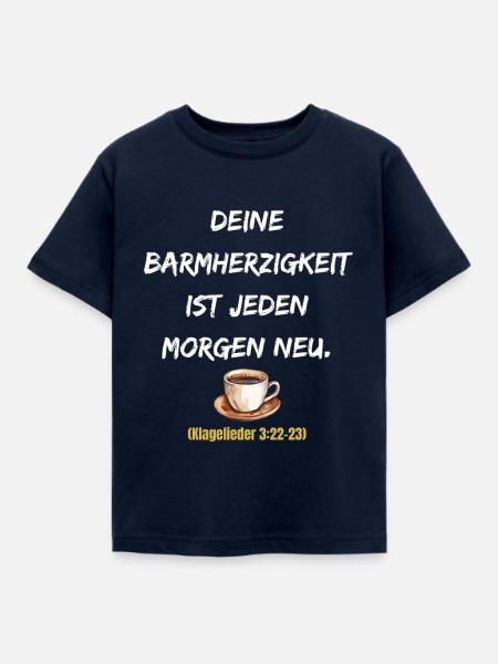 Jeden Morgen Neue Barmherzigkeit - Kinder T-Shirt - Navy
