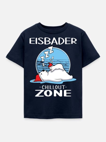 eisbader eisbad-zone winterbader - Kinder T-Shirt - Navy