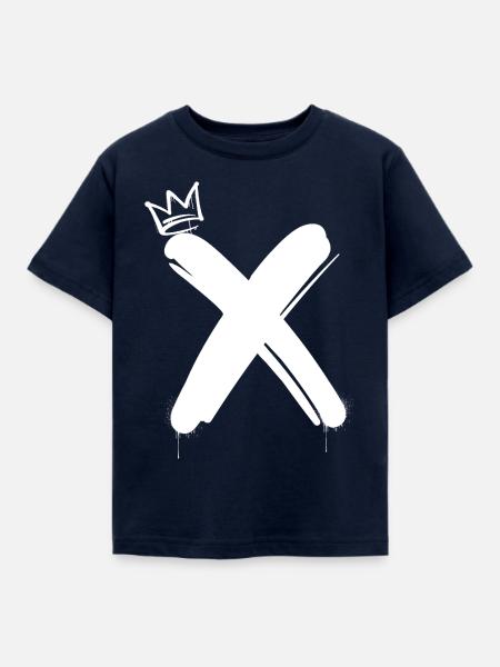X - Kinder T-Shirt - Navy