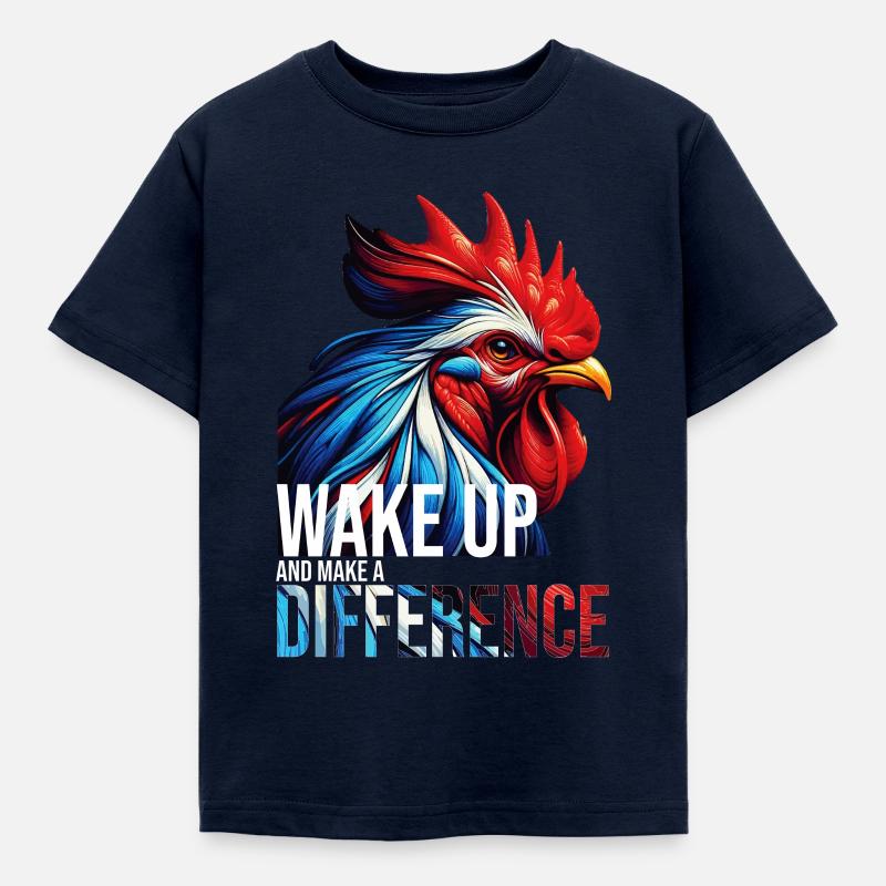 WAKE UP AND MAKE A DIFFERENCE-DB - Kids' T-Shirt - navy