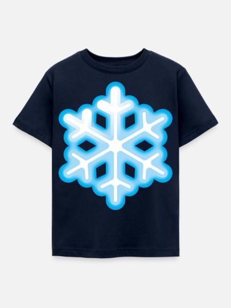 Smiley Snowflake - Kinder T-Shirt - Navy
