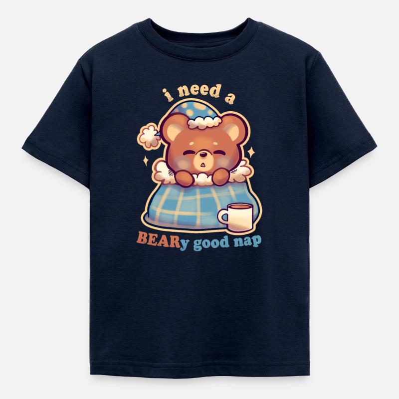 Bärchen Gutes Nickerchen - Kinder T-Shirt - Navy