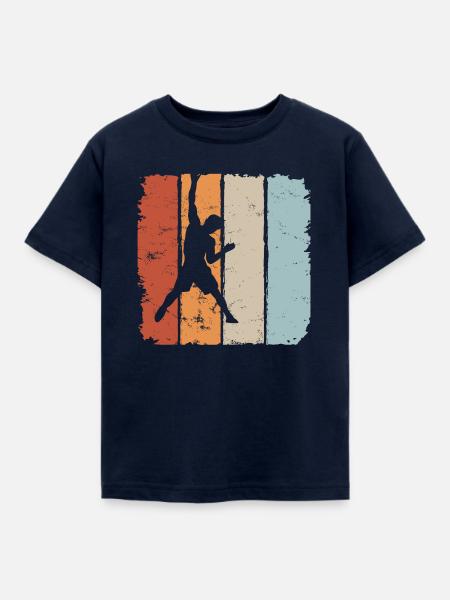 Klettern climbing Kletterer Bergsteigen Gipfel - Kinder T-Shirt - Navy