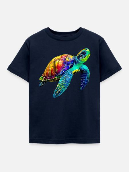 Meeresschildkröte - Kinder T-Shirt - Navy