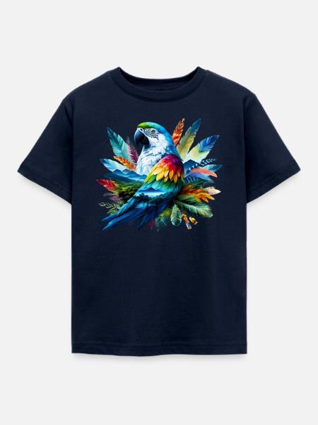 Papagei - Kinder T-Shirt - Navy